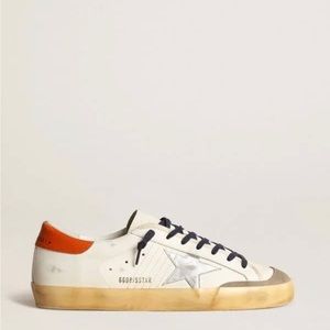 Men’s Golden Goose Superstar Lowtop Neon Orange Size 9.5